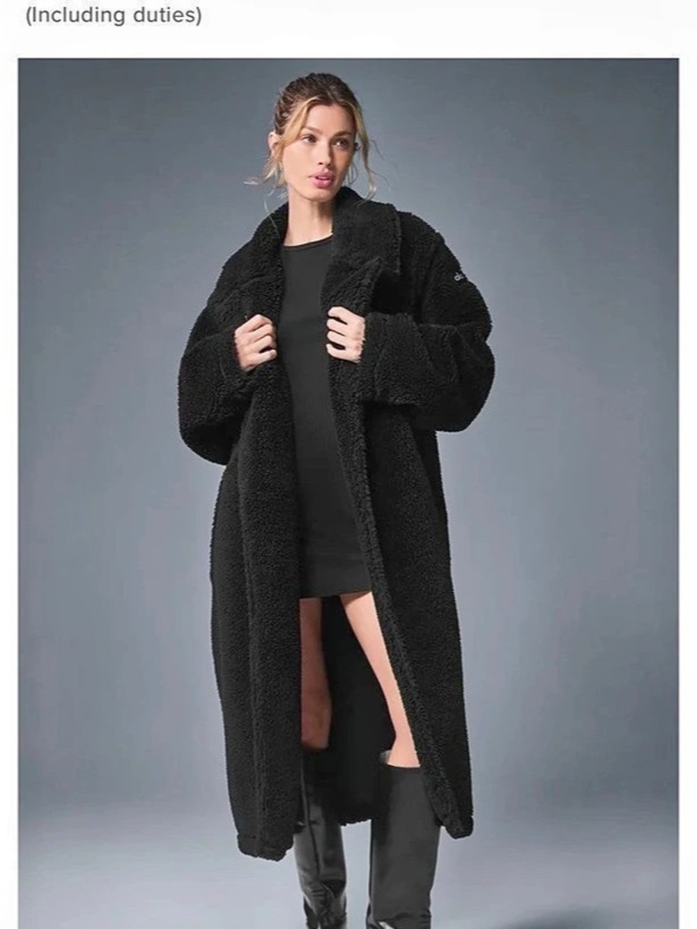 Alo Yoga Oversized Sherpa Trench in Black Large